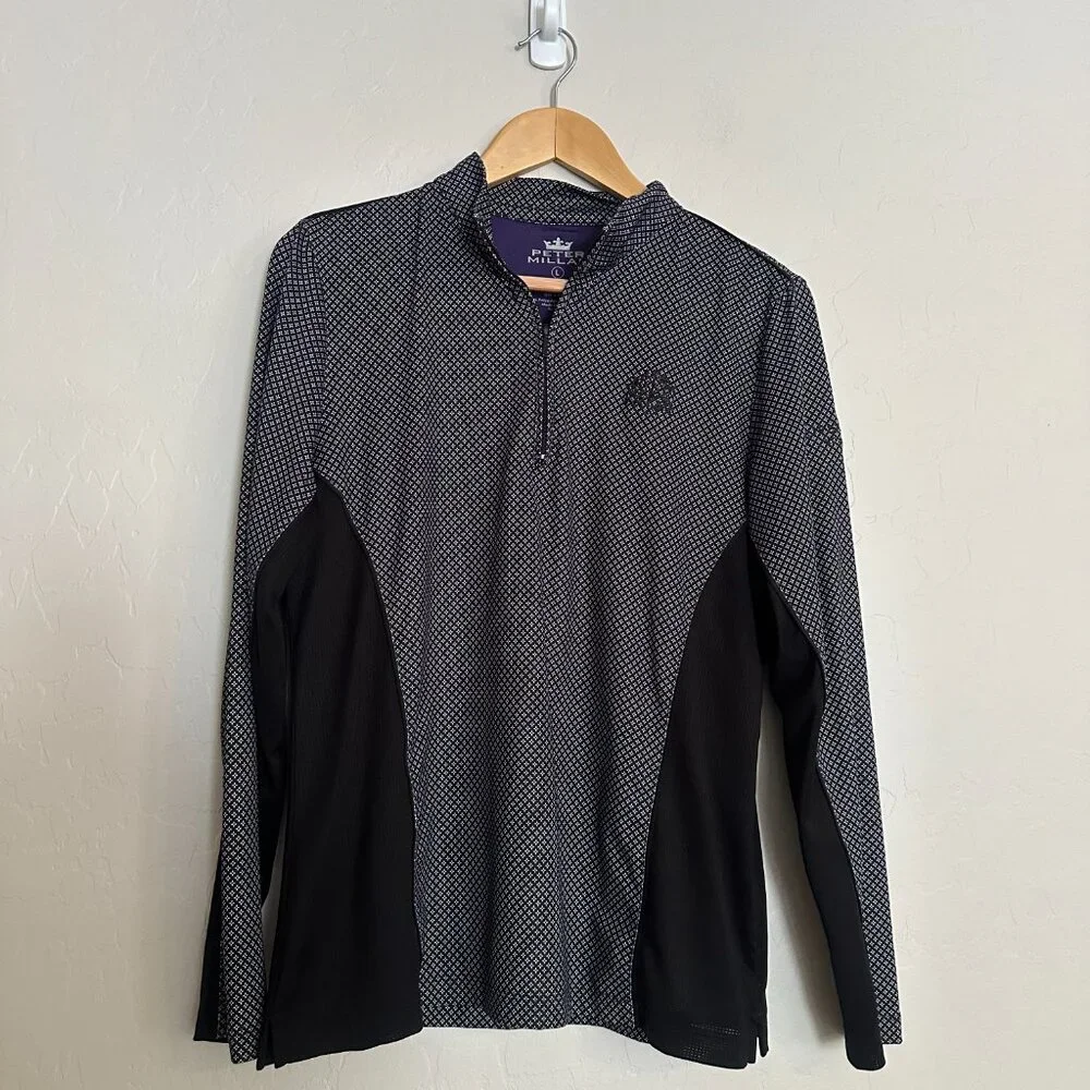 Peter Millar Golf 1/4 Zip Pullover Lightweight Wicking 50 UPF Women's Size Large